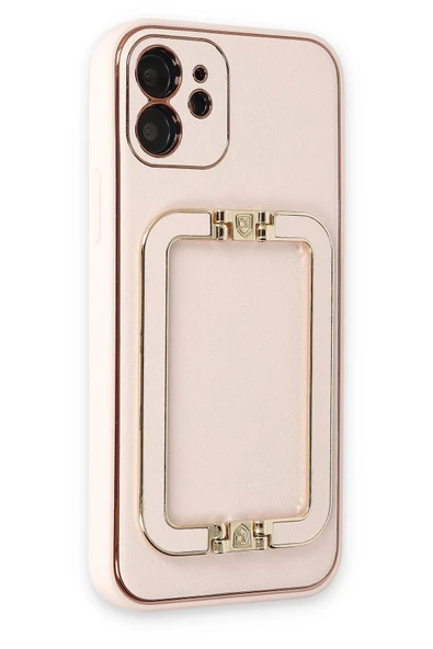 iPhone 12 Kılıf Coco Elit Kapak - Pudra - Resim 2