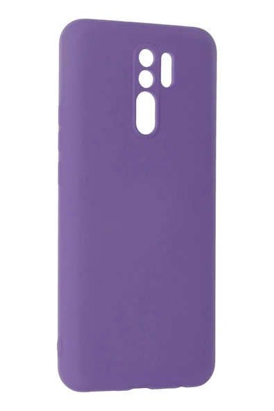 Xiaomi Redmi 9 Kılıf Nano içi Kadife Silikon - Mor - Resim 2