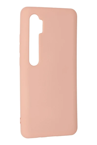 Xiaomi Mi Note 10 Lite Kılıf Nano içi Kadife Silikon - Pudra - Resim 3