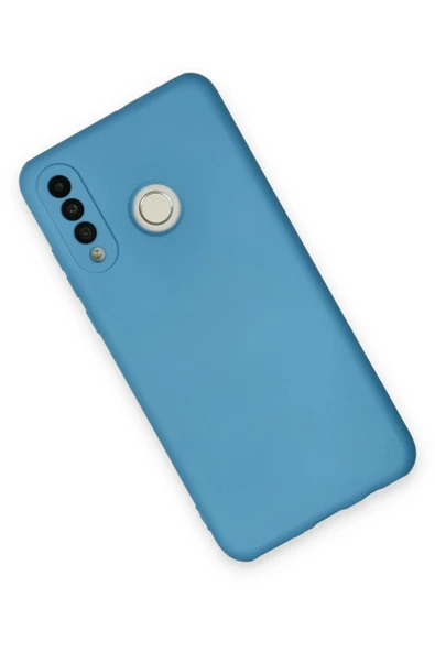 Huawei P30 Lite Kılıf Nano içi Kadife Silikon - Mavi - Resim 3