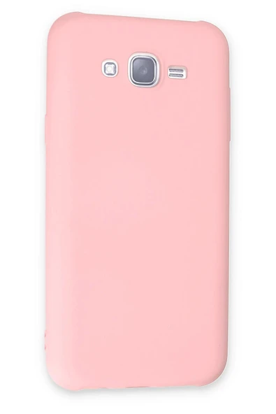Samsung Galaxy J7 Kılıf Nano içi Kadife Silikon - Pudra - Resim 3
