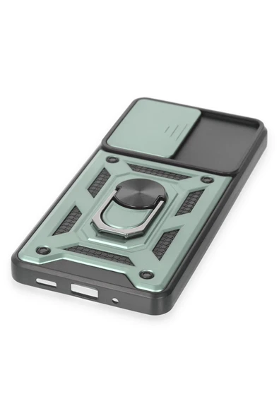 Samsung Galaxy S20 FE Kılıf Pars Lens Yüzüklü Silikon - Yeşil - Resim 5