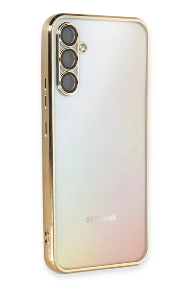 Samsung Galaxy A54 5G Kılıf Lensli Silikon - Gold ürün görseli