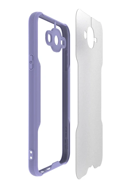 Samsung Galaxy J7 Kılıf Platin Silikon - Sarı - Resim 2