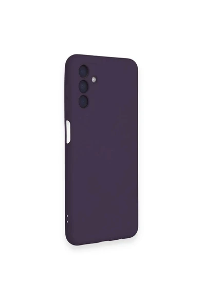Samsung Galaxy A14 4G Kılıf Nano içi Kadife Silikon - Mor - Resim 3