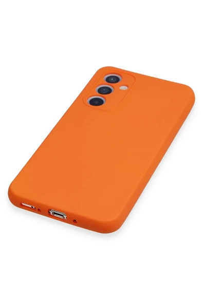 Samsung Galaxy A34 5G Kılıf Nano içi Kadife Silikon - Turuncu - Resim 4