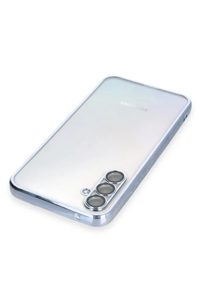 Samsung Galaxy A54 5G Kılıf Lensli Silikon - Açık Mavi - Resim 3