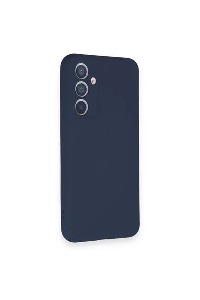 Samsung Galaxy A54 5G Kılıf Nano içi Kadife Silikon - Lacivert - Resim 2
