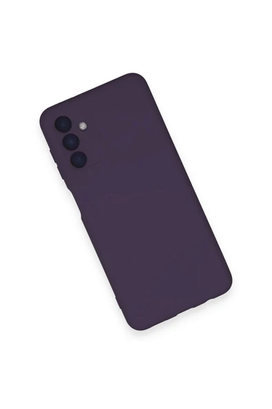 Samsung Galaxy A14 4G Kılıf Nano içi Kadife Silikon - Mor - Resim 4