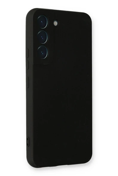 Samsung Galaxy S22 Plus Kılıf Nano içi Kadife Silikon - Siyah - Resim 2