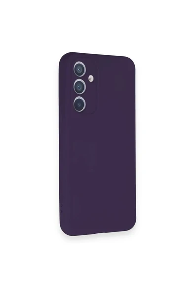 Samsung Galaxy A54 5G Kılıf Nano içi Kadife Silikon - Mor - Resim 2