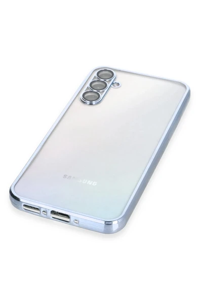 Samsung Galaxy A54 5G Kılıf Lensli Silikon - Açık Mavi - Resim 4