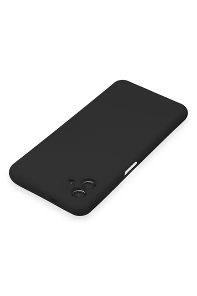 Samsung Galaxy A04E Kılıf Nano içi Kadife Silikon - Siyah - Resim 4