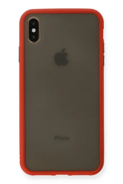 iPhone XS Max Kılıf Montreal Silikon Kapak - Kırmızı ürün görseli