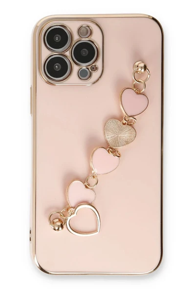 iPhone 13 Pro Max Kılıf Esila Silikon - Pudra - Resim 2