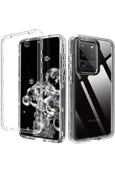 Samsung Galaxy S20 Kılıf Lüx Şeffaf Silikon - Resim 2