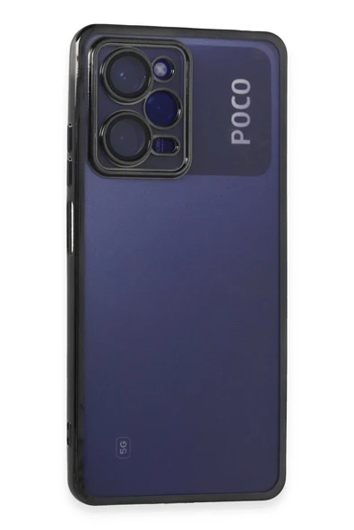 Xiaomi Poco X5 Pro 5G Kılıf Lensli Silikon - Siyah ürün görseli