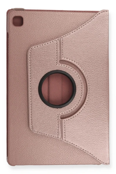Samsung Galaxy Tab A7 10.4 Kılıf 360 Tablet Deri Kılıf - Rose Gold - Resim 2