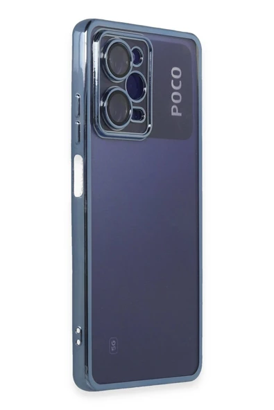 Xiaomi Poco X5 Pro 5G Kılıf Lensli Silikon - Açık Mavi - Resim 2