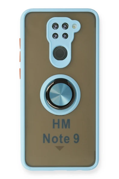Xiaomi Redmi Note 9 Kılıf Montreal Yüzüklü Silikon Kapak - Buz Mavi ürün görseli