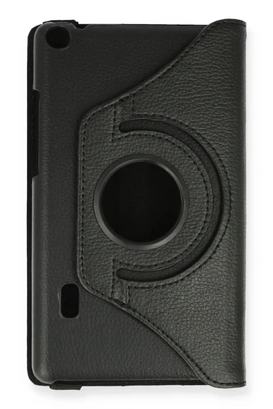Huawei MediaPad T3 7 Kılıf 360 Tablet Deri Kılıf - Siyah - Resim 2