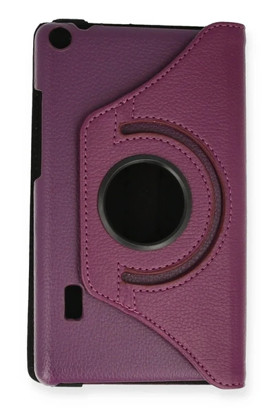 Huawei MediaPad T3 7 Kılıf 360 Tablet Deri Kılıf - Mürdüm - Resim 3