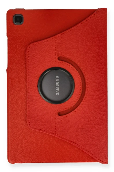 Samsung Galaxy Tab A7 10.4 Kılıf 360 Tablet Deri Kılıf - Kırmızı - Resim 2
