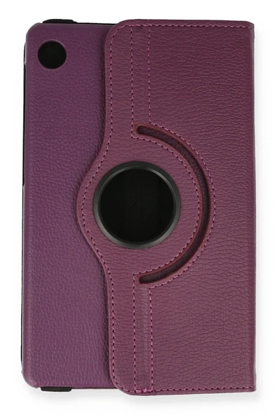 Huawei MatePad T8 8 Kılıf 360 Tablet Deri Kılıf - Mürdüm - Resim 2