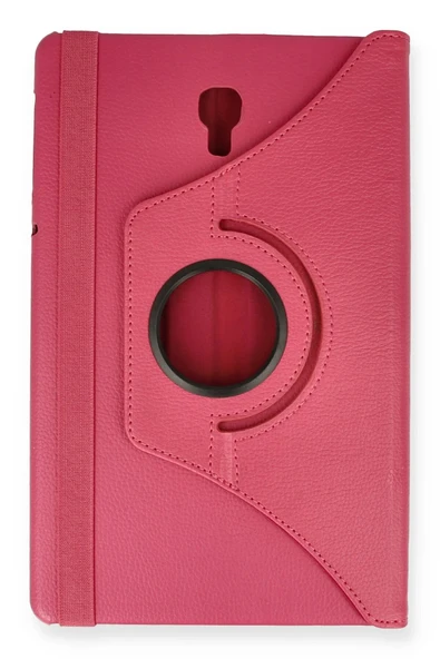 Samsung Galaxy T590 Tab A 10.5 Kılıf 360 Tablet Deri Kılıf - Pembe - Resim 2