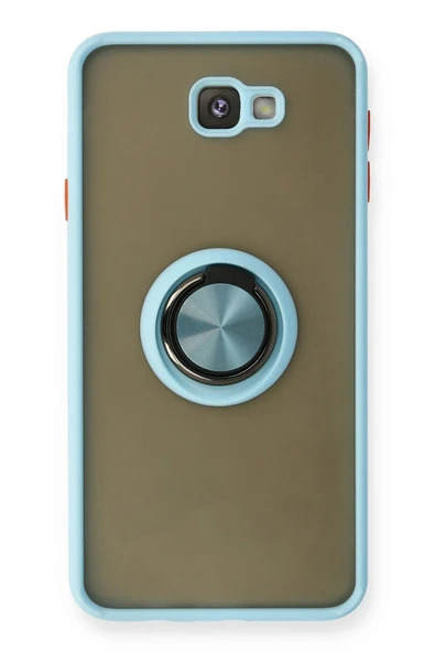 Samsung Galaxy J7 Prime Kılıf Montreal Yüzüklü Silikon Kapak - Buz Mavi ürün görseli