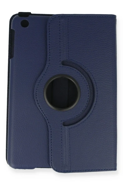 iPad Mini 1 Kılıf 360 Tablet Deri Kılıf - Lacivert - Resim 2
