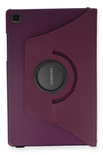 Samsung Galaxy Tab A7 10.4 Kılıf 360 Tablet Deri Kılıf - Mürdüm - Resim 2