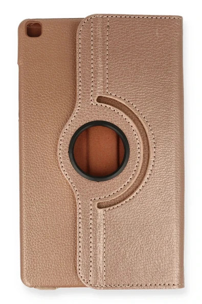 Samsung Galaxy T290 Tab A 8 Kılıf 360 Tablet Deri Kılıf - Rose Gold - Resim 2