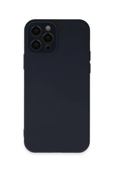 iPhone 12 Pro Kılıf Lansman Glass Kapak - Lacivert ürün görseli