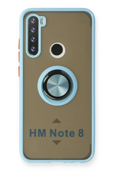 Xiaomi Redmi Note 8 Kılıf Montreal Yüzüklü Silikon Kapak - Buz Mavi ürün görseli