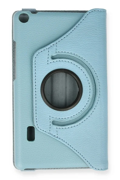 Huawei MediaPad T3 7 Kılıf 360 Tablet Deri Kılıf - Turkuaz - Resim 2