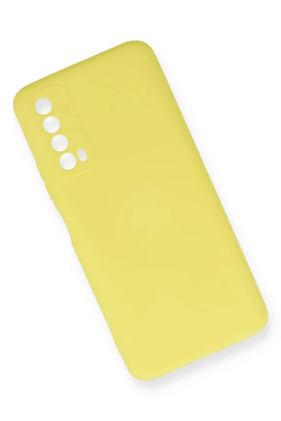 Huawei P Smart 2021 Kılıf Nano içi Kadife Silikon - Sarı - Resim 3