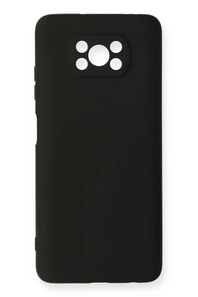 Xiaomi Pocophone X3 Kılıf Nano içi Kadife Silikon - Siyah ürün görseli