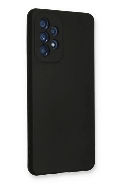 Samsung Galaxy A73 5G Kılıf Nano içi Kadife Silikon - Siyah - Resim 2
