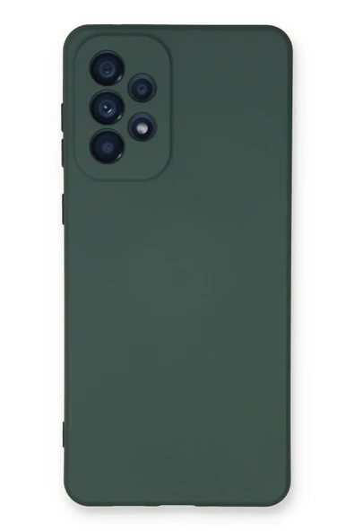 Samsung Galaxy A53 5G Kılıf Nano içi Kadife Silikon - Koyu Yeşil ürün görseli