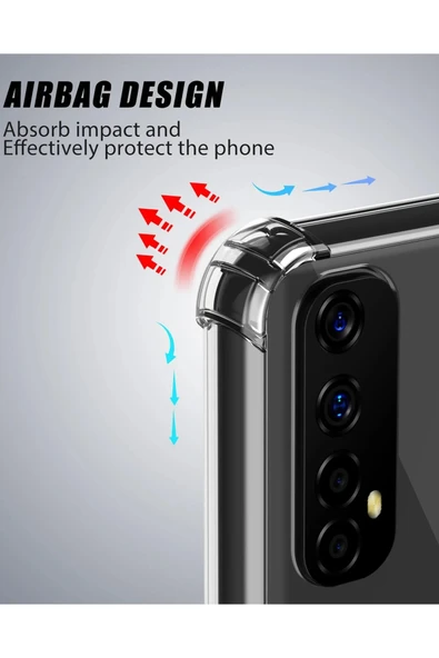 Realme 7 Kılıf Olex Tpu Silikon - Şeffaf - Resim 5