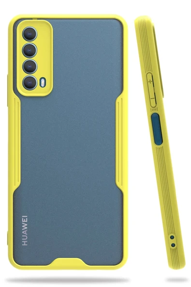 Huawei P Smart 2021 Kılıf Platin Silikon - Sarı ürün görseli