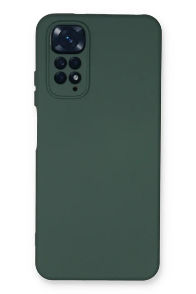 Xiaomi Redmi Note 11 Kılıf Nano içi Kadife Silikon - Koyu Yeşil ürün görseli