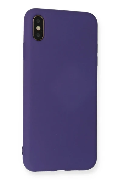 iPhone XS Max Kılıf Nano içi Kadife Silikon - Mor - Resim 3