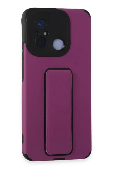 Xiaomi Redmi 12C Kılıf Mega Standlı Silikon - Mor ürün görseli