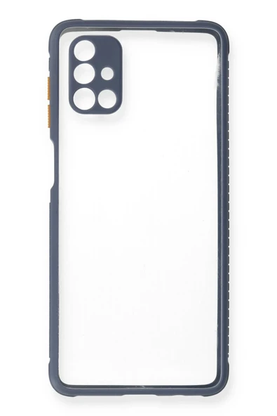 Samsung Galaxy M51 Kılıf Miami Şeffaf Silikon - Gri - Resim 2