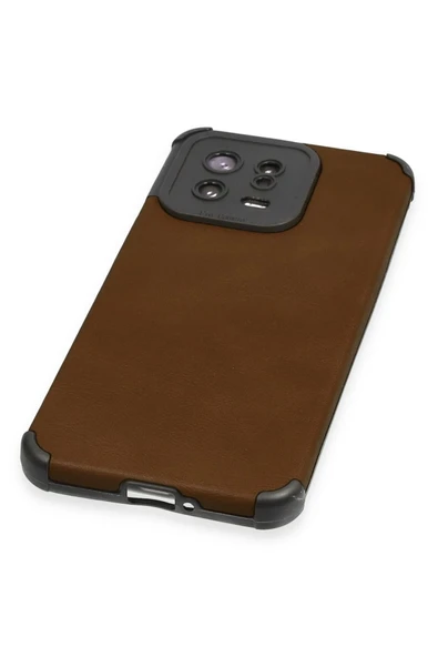 Xiaomi Mi 13 Kılıf Loop Deri Silikon - Kahverengi - Resim 4