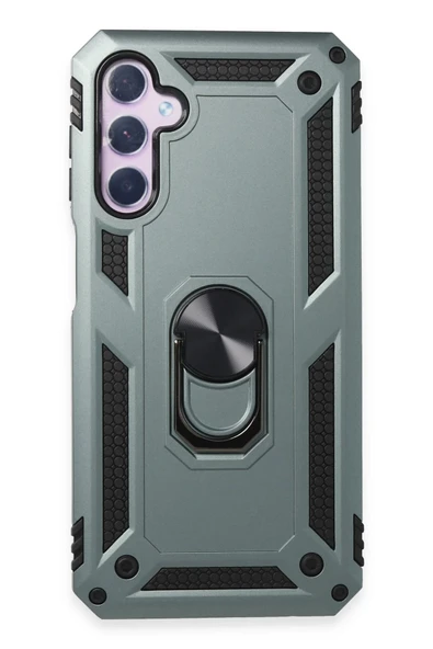 Samsung Galaxy A24 4G Kılıf Sofya Yüzüklü Silikon Kapak - Yeşil ürün görseli