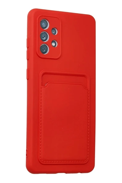 Samsung Galaxy A23 4G Kılıf Kelvin Kartvizitli Silikon - Kırmızı - Resim 2