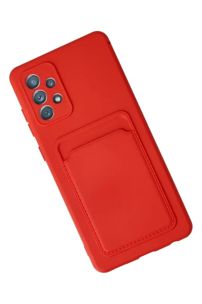 Samsung Galaxy A23 4G Kılıf Kelvin Kartvizitli Silikon - Kırmızı - Resim 3